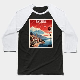 Antalya Turkey Vintage Retro Travel Tourism Baseball T-Shirt